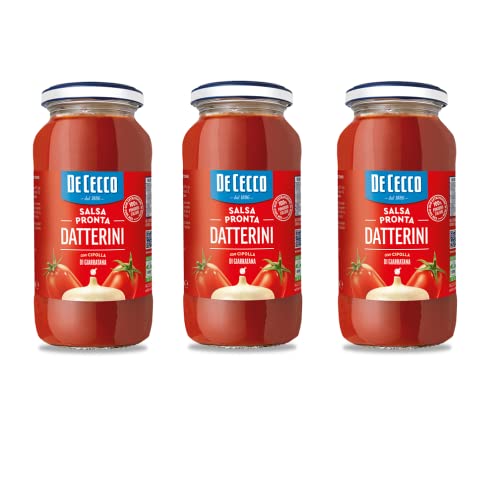 3x De Cecco Salsa Pronta Datterini con Cipolla di Giarratana Tomatensauce Fertigsauce mit Zwiebel von Giarratana 300g von F.lli De Cecco