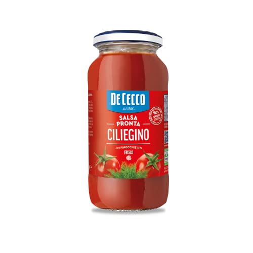 De Cecco Salsa Pronta Ciliegino con Finocchietto Fresco Tomatensauce Fertigsauce mit Frischem Fenchel 300g von F.lli De Cecco