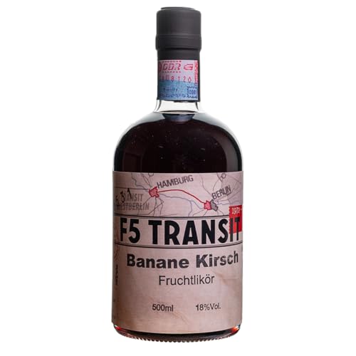 Banane Kirsch Likör 0.5l (18% Vol) No. 5531 - Kiba mit Schuss Likör - F5 Transit - Bananenlikör + Kirschlikör (KiBa) | F5 Festival von F5