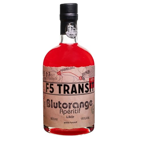 Blutorange Aperitif Likör 0.5l (15% Vol) No. 5527 - F5 Transit - Orangenlikör von F5