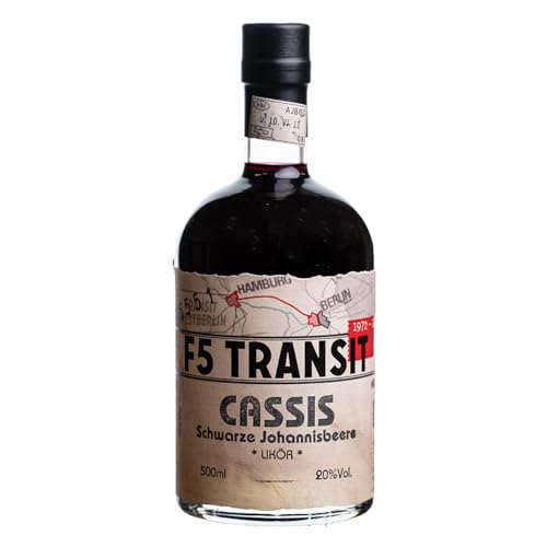 CASSIS Likör 0.5l (20% Vol) No. 5551 - Schwarze Johannisbeere Likör - F5 Transit - Johannisbeerlikör von F5