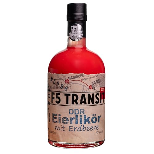 DDR Eierlikör ERDBEERE 0.5l (20% Vol) No. 5596 - DDR Edition | F5 Transit | Eierlikör nach DDR-Rezept | F5 Festival von F5