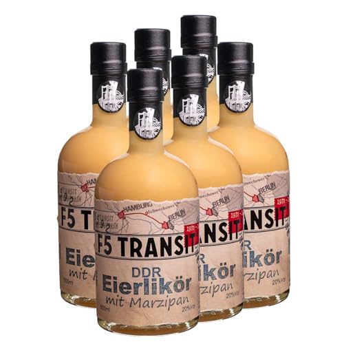 DDR Eierlikör MARZIPAN 6 x 0.5l (20% Vol) No. 5592 - DDR Edition | F5 Transit | Eierlikör nach DDR-Rezept - Ration | F5 Festival von F5