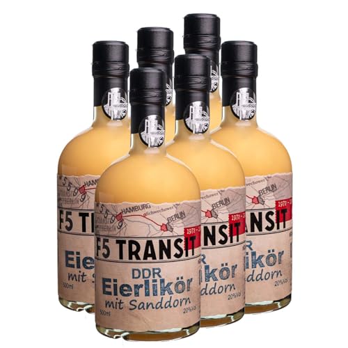 DDR Eierlikör SANDDORN 6 x 0.5l (18% Vol) No. 5599 - DDR Edition | F5 Transit | Eierlikör nach DDR-Rezept - Ration | F5 Festival von F5