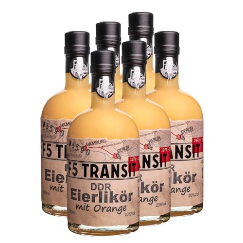 DDR Eierlikör mit ORANGE 6 x 0.5l (18% Vol) No. 5590 - DDR Edition | F5 Transit | Eierlikör nach DDR-Rezept - Ration | F5 Festival von F5