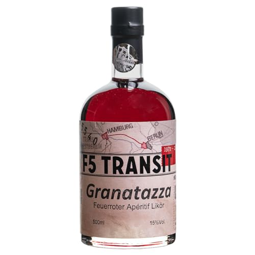 Granatazza Aperitif Likör 0.5l (15% Vol) No. 5540 - F5 Transit - roter Granatapfel-Likör von F5