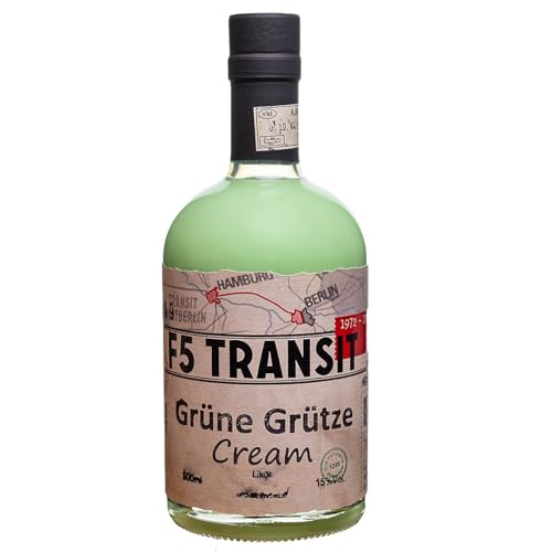 Grüne Grütze Cream Likör 0.5l (15% Vol) No. 5509 - Cremiger Waldmeister-Sahne Likör - mit Vanille verfeinert - F5 Transit von F5