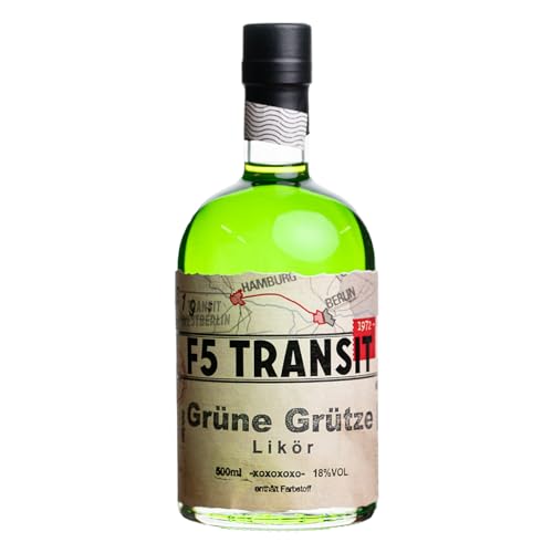 Grüne Grütze Likör 0.5l (18% Vol) No. 5519 - F5 Transit - Fruchtlikör aus Waldmeister, grünen Früchten und Vanille von F5