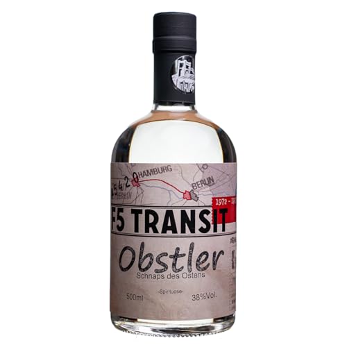 Obstler (Apfel/Birne) 0.5l (38% Vol) No. 5420 - F5 Transit - Klassischer Obstschnaps aus Mecklenburg-Vorpommern von F5