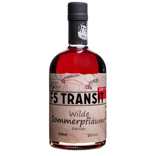 Wilde Sommerpflaume Edel Likör 0.5l (22% Vol) No. 5562 - F5 Transit - Feinherber Wildpflaumen-Likör von F5