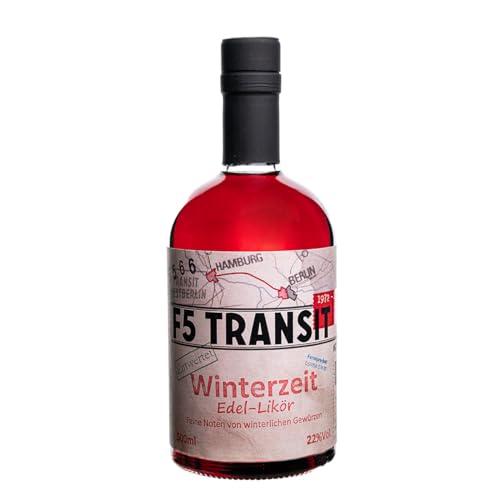 Winterzeit Likör 0.5l (22% Vol) No. 5566 | DDR-Edition | F5 Transit | Premium Winterlikör aus dem Osten Deutschlands | Likör mit winterlichen Gewürzen von F5