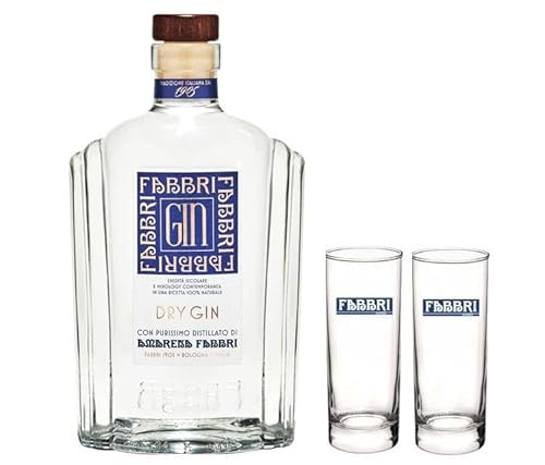 FABBRI DRY BLACK CHERRY DISTILLATE GIN 70 CL MIT 2 GLÄSERN von FABBRI 1905