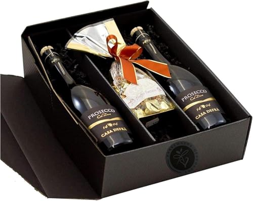 Geschenkset Prosecco mit Schokoladentrüffeln in schöner Präsentverpackung | mit Ostergrüßen von FABELHAFTE GESCHENKE