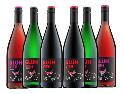 Probierpaket Metzger Glühvieh | 2 x 1 L Glühvieh Weiß | 2 x 1 L Glühvieh Rosé | 2 x 1 L Glühvieh Rot | Weingut Metzger, Pfalz von FABELHAFTE GESCHENKE