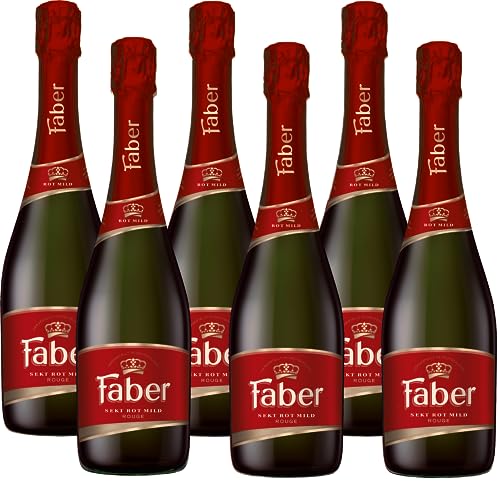 Faber Sekt rot mild (6 x 0,75 l) von FABER