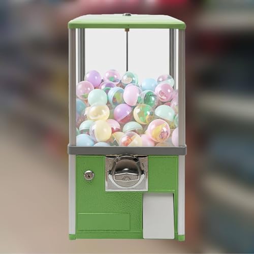 Kaugummiautomat, großer Kapselautomat für Unternehmen, kommerzieller Kaugummiautomat für 1,77–1,97 Zoll große Gadgets, perfekt für Spieleläden,Green von FANYING