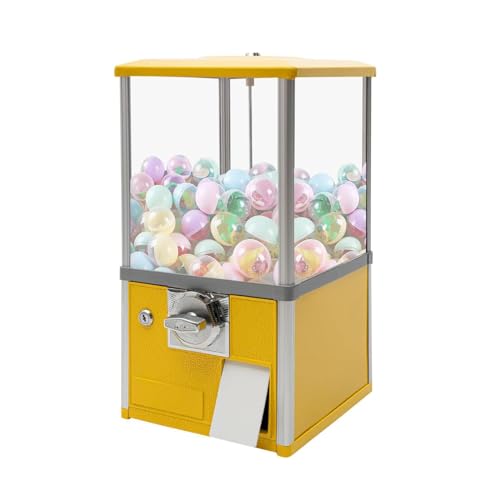 Spender für Kaugummis für Kinder, Kapselautomat, Gashapon-Automat, Gacha-Automat, Kaugummiautomat, Süßigkeitenautomat,Yellow von FANYING