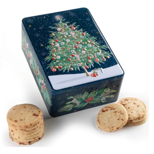 Farmhouse® | Englische Kekse gesalzenes Karamell | Geschenkbox für englische Kekse | Dose Kekse Deko Weihnachtsbaum Schnee – 1 x 400 g von FARMHOUSE BISCUITS