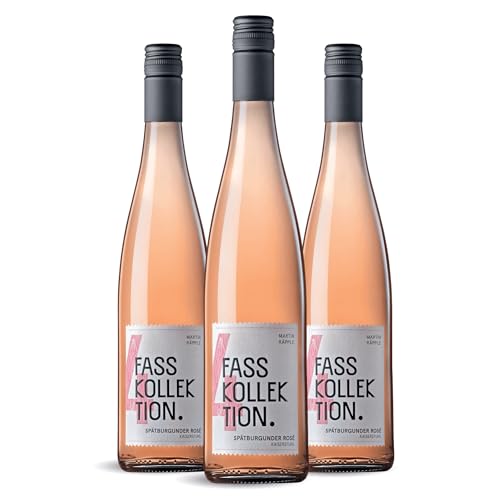 FASSKOLLEKTION No. 4 Spätburgunder Rosé - Rosé Wein trocken, fruchtig, saftig - deutscher Qualitätswein, Badischer Wein vom Anbaugebiet Oberrotweil am Kaiserstuhl (3 x 0,75 l) von FASSKOLLEKTION