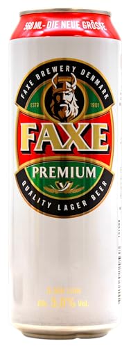 Faxe Premium dänisches Lager Bier 5% vol., 20er Pack (20 x 0.568 l) EINWEG von FAXE