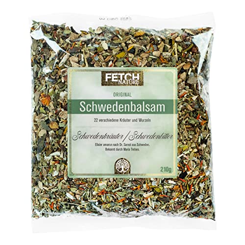 Schwedenkräuter - Ansatzmischung - 22 Kräuter & Wurzeln | 210g | Schwedenbalsam - Original Maria Treben - Schwedenbitter tropfen - zum ansetzen - FetchNature von FETCHNATURE