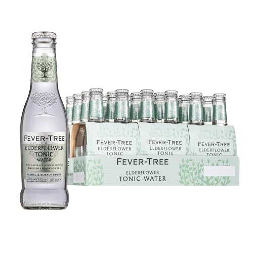 FEVER-TREE | Elderflower Tonic Water | Mit natürlichen Aromen wie englischen Holunderblüten | 24 x 200ml von FEVER-TREE