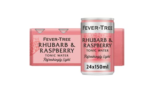 Fever-Tree Erfrischend leichtes Rhabarber- und Himbeer-Tonikwasser, 8 x 150 ml (3 Stück, insgesamt 24 Dosen) von FEVER-TREE