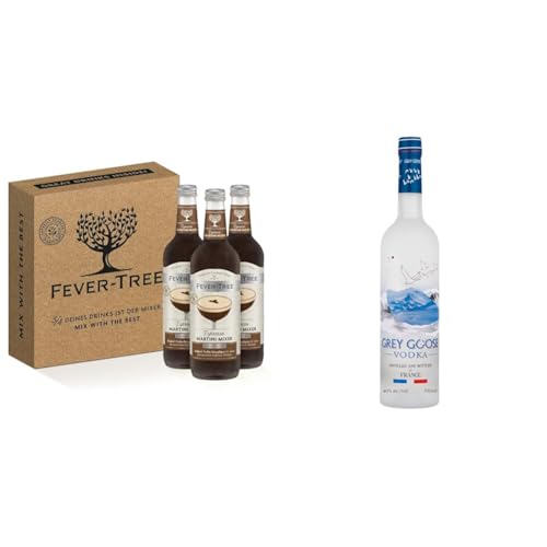 Fever-Tree Espresso Martini Mixer 3 x 500ml mit GREY GOOSE Premium-Vodka 0,7l von FEVER-TREE