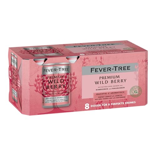 FEVER-TREE | Premium Wild Berry | Mit natürlichen Aromen aus Himbeeren und Rhabarber | 8 x 150 ml von FEVER-TREE