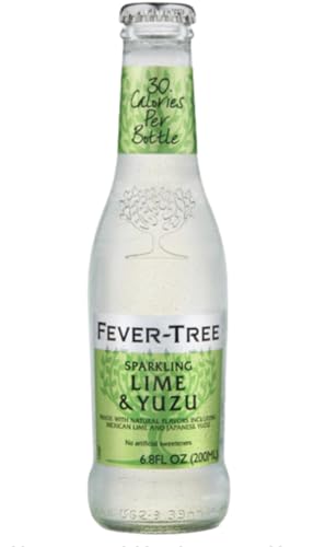 Fever Tree Sparkling Yuzu & Lime – Hochwertiger Mixer – Erfrischendes Getränk für Cocktails und Mocktails Natürlich angebaute Zutaten, keine künstlichen Süßstoffe oder Farben – 200 ml Flaschen, 24 von FEVER-TREE