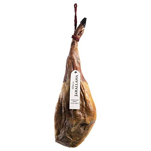 Finca Jarallana | Cebo Iberico Schinken 50% | 9 kg Stück mit Natürlicher Trocknung | Schweine der Iberischen Rasse, die in Extensiver Ernährung Aufgezogen Werden von FINCA JARALLANA