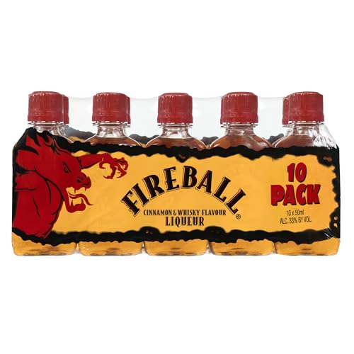 Fireball Likör Blended With Cinnamon und Whisky (10 x 0.05 l) von FIREBALL