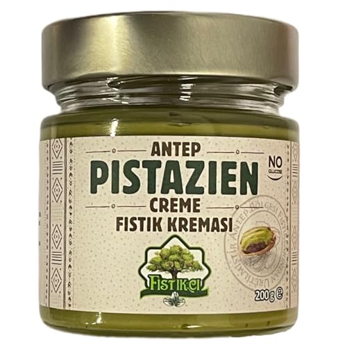 Natürliche Pistaziencreme aus Erstklassigen Pistazien 200 g - Reicher Geschmack und Streichfähige Textur - Ideal für Frühstück und Desserts von FISTIKCI