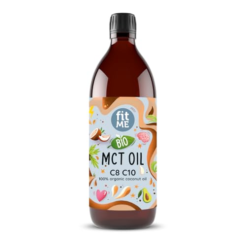 FIT ME Bio MCT Öl C8 C10-500ml für Ketogene Ernährung und Keto Diät - aus 100% Vegan Kokosöl Bio - Geschmacksneutral von FIT ME