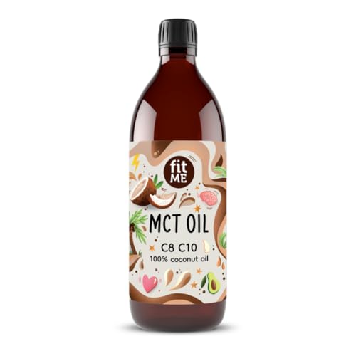 MCT Öl auf Kokosölbasis 500 ml - MCT Oil mit 65% Caprylsäure (C8) und 45% Caprinsäure (C10) Fettsäuren - Geschmacksneutral von FIT ME