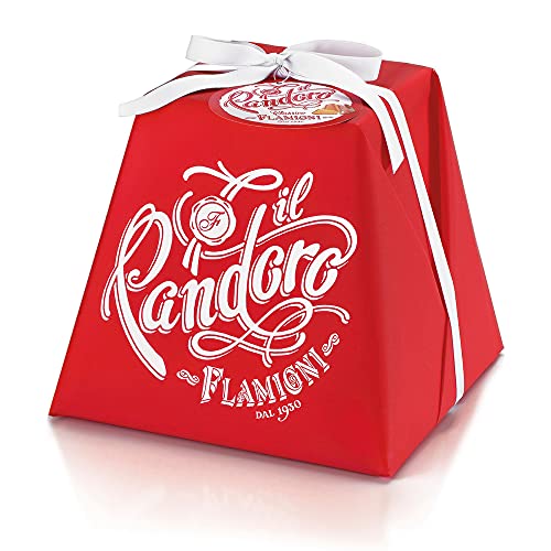 FLAMIGNI, Klassischer Artisan Pandoro, Original Traditionelles Italienisches Rezept, Weicher und süßer Pandoro Ohne Bonbons und Rosinen, Handverpackte Verpackung, Ideales Kuchen als Geschenke, 1 kg von FLAMIGNI