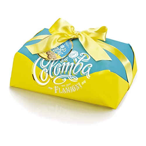 FLAMIGNI Oster Colomba Margherita mit 1 kg Altem Getreidemehl, Handwerklicher Osterkuchen, Weichem und Zartem Teig, Bedeckt mit Zuckerkörnern ohne Kandierte Früchte und Mandeln, Made in Italy von FLAMIGNI