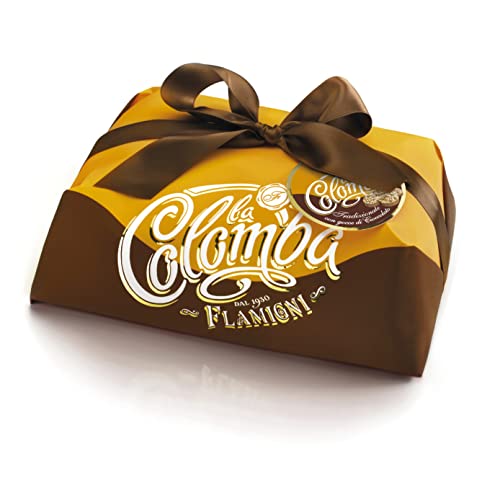 FLAMIGNI Traditionelles Oster Colomba mit Schokoladentropfen und Kandierter Orange 1 kg, Handwerklicher Osterkuchen, Weicher und Zarter Teig, mit Kandiertem Orangennabel, Made in Italy von FLAMIGNI