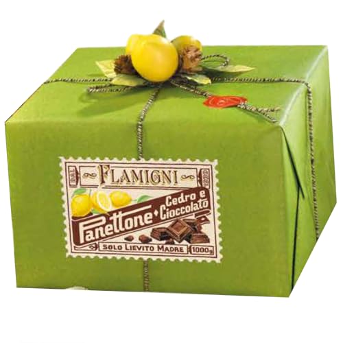 Panettone Flamigni Panettone Zeder und Schokolade Rustikale Schatulle 1 kg von FLAMIGNI