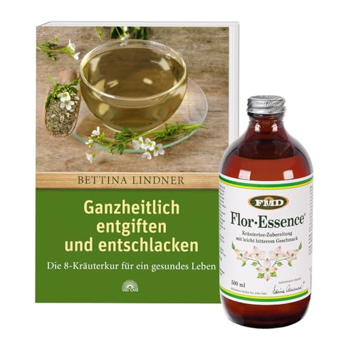 Flor Essence, flüssig, 500 ml + Buch: "Ganzheitlich entgiften und entschlacken" als Geschenkset von FLOR ESSENCE