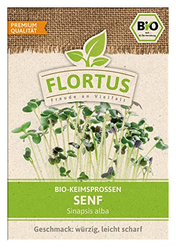 FLORTUS BIO Keimsprossen Senf | Gesunde & leckere Keimsprossen | Sprossensaat | Keimsprossen | Keimsaaten von FLORTUS Freude an Vielfalt