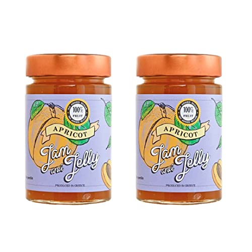 FOOD SURFING JAM&JELLY - Aprikosenmarmelade ohne Zuckerzusatz, Fruchtaufstrich, 100% Frucht, 2 x 260g von FOOD SURFING