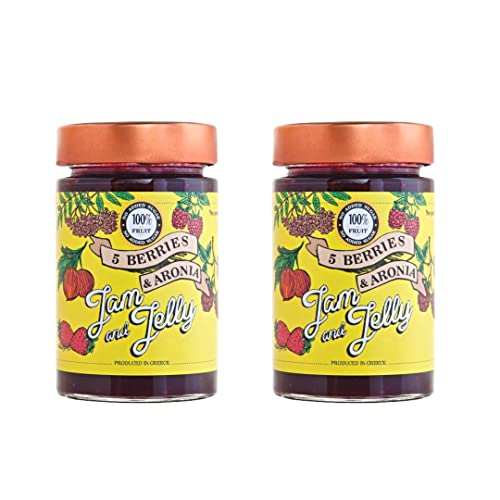 FOOD SURFING JAM&JELLY - Aronia & 5 Beeren Marmelade ohne Zuckerzusatz, Fruchtaufstrich, 100% Frucht, 2 x 260g von FOOD SURFING