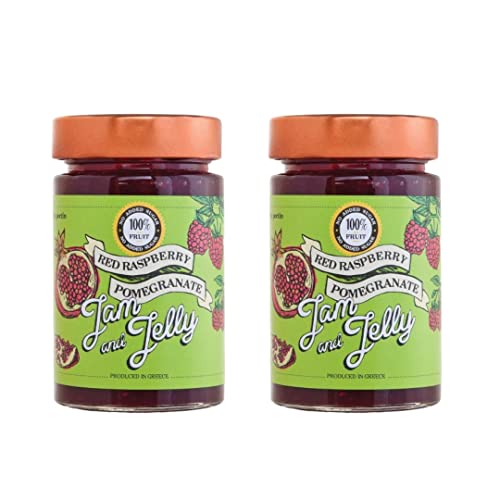 FOOD SURFING JAM & JELLY - Marmelade aus Granatapfel und roten Himbeeren ohne Zuckerzusatz, Fruchtaufstrich, 100% Frucht, 2 x 260g von FOOD SURFING