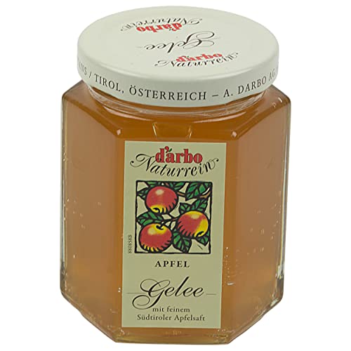 Food-United APFEL-GELEE Extra 200g Glas von DARBO Naturrein veganer apple jelly Apfelgelee-Fruchtaufstrich aus Apfelsaft und Apfelsaftkonzentrat passend für Apfelkuchen Gebäck Füllungen (1) von FOOD-UNITED