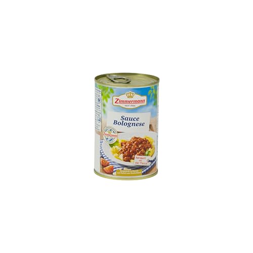 Food-United BOLOGNESE-SAUCE-SOßE 400ml Dose | tafelfertig | verzehrfertig | herzhaft | von ZIMMERMANN | mit viel Fleisch und Gemüse (1) von FOOD-UNITED