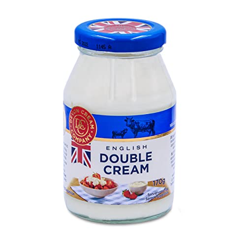 Food-United CREME DOUBLE 3x170g im Glass english devon double-Cream Schlagcreme & Creme-Fraiche Ersatz passt zu Scones Früchtekuchen Waffeln Saucen & Pasta von FOOD-UNITED