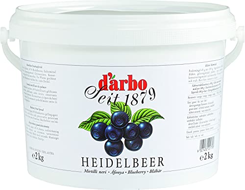 Food-United FRUCHTAUFSTRICH HEIDELBEERE 2kg Eimer fruchtiger fruit spread von DARBO höchster Qualität ideal für Blaubeeren-Füllungen Gebäck Schwarzbeer-Kuchen Frühstück von FOOD-UNITED