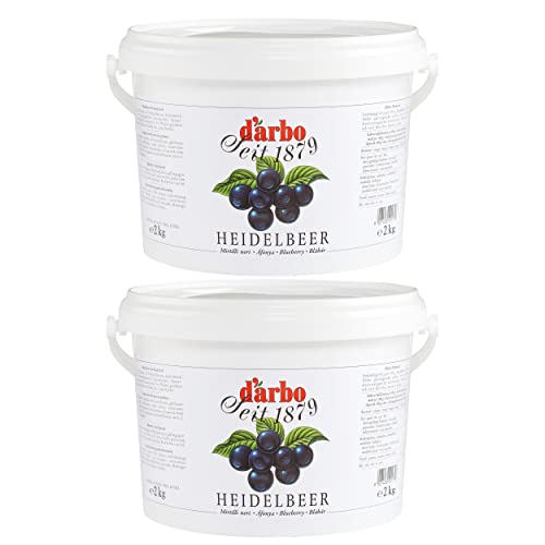 Food-United FRUCHTAUFSTRICH HEIDELBEERE 2x 2kg Eimer fruchtiger fruit spread von DARBO höchster Qualität ideal für Blaubeeren-Füllungen Gebäck Schwarzbeer-Kuchen Frühstück von FOOD-UNITED