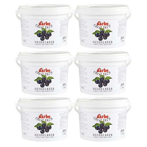 Food-United FRUCHTAUFSTRICH HEIDELBEERE 6x 2kg Eimer fruchtiger fruit spread von DARBO höchster Qualität ideal für Blaubeeren-Füllungen Gebäck Schwarzbeer-Kuchen Frühstück von FOOD-UNITED